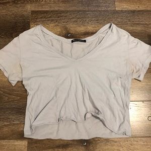 Light blue brandy melville flowy crop top